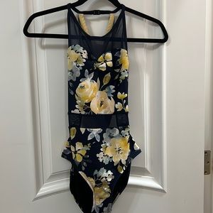 blue and yellow oh la la dancewear leotard